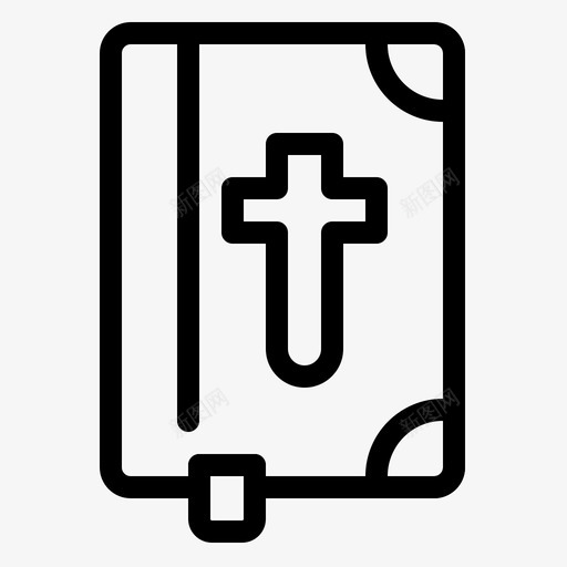 书圣经复活节图标svg_新图网 https://ixintu.com 伊斯特 假日 圣经 堡线 复活节