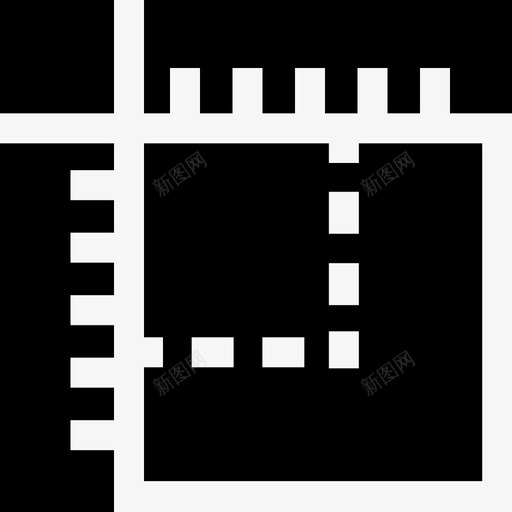 直尺图形45填充图标svg_新图网 https://ixintu.com 图形设计45 填充 直尺