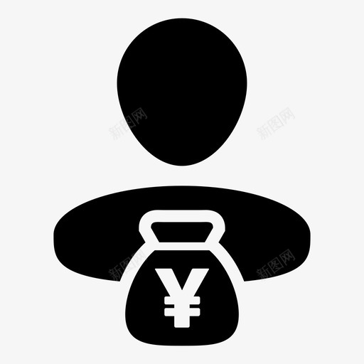 日元钱袋商业货币图标svg_新图网 https://ixintu.com 19个 商业 图标 投资 日元 融资 货币 量人 金融 钱袋