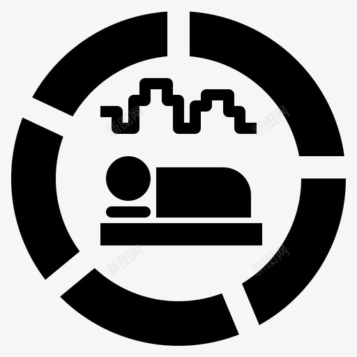 快速眼动周期频率图标svg_新图网 https://ixintu.com 不眠 周期 夜雕文 快速 眼动 睡眠 阶段 频率