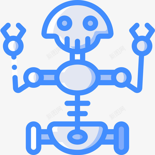 机器人机器人28蓝色图标svg_新图网 https://ixintu.com 机器人 蓝色