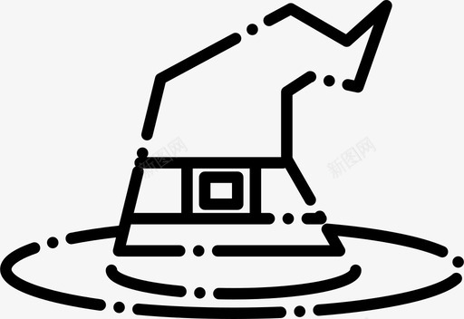 女巫帽万圣节吓人图标svg_新图网 https://ixintu.com 万圣节 吓人 女巫