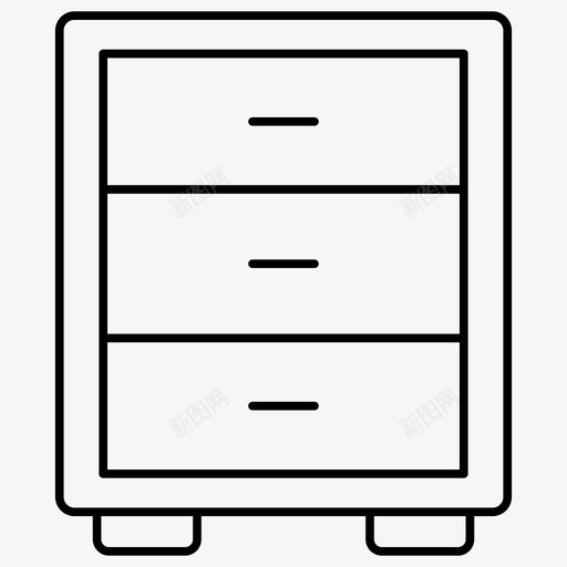 梳妆台抽屉家具图标svg_新图网 https://ixintu.com 图标 家具 抽屉 梳妆台 轮廓