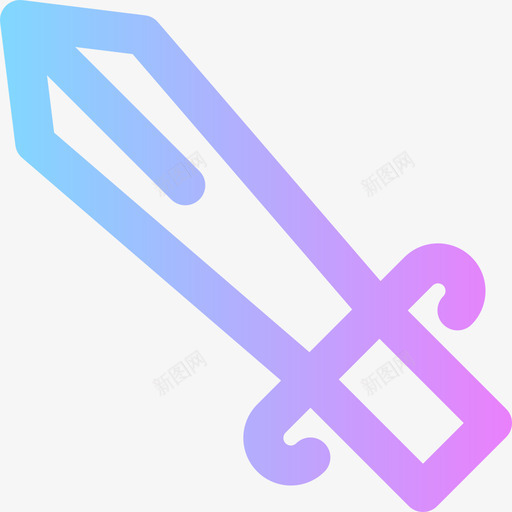 剑56号博物馆梯度图标svg_新图网 https://ixintu.com 56号博物馆 剑 梯度