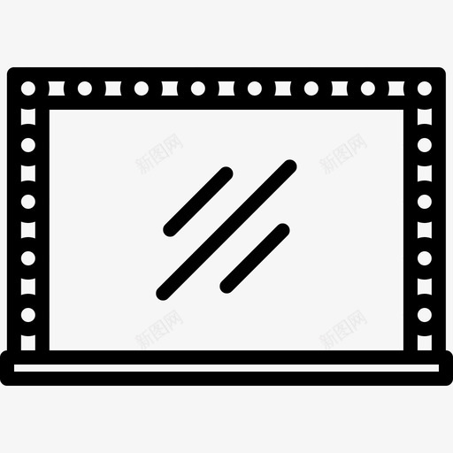 镜子背光美容图标svg_新图网 https://ixintu.com 化妆 灯光 美容 背光 镜子