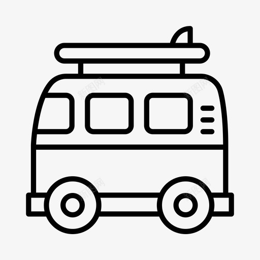 combivan冒险海滩度假图标svg_新图网 https://ixintu.com combi van 公路 冒险 度假 旅行 春假 海滩