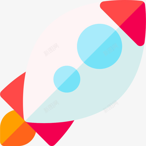 火箭儿童玩具3扁平图标svg_新图网 https://ixintu.com 儿童玩具 扁平 火箭