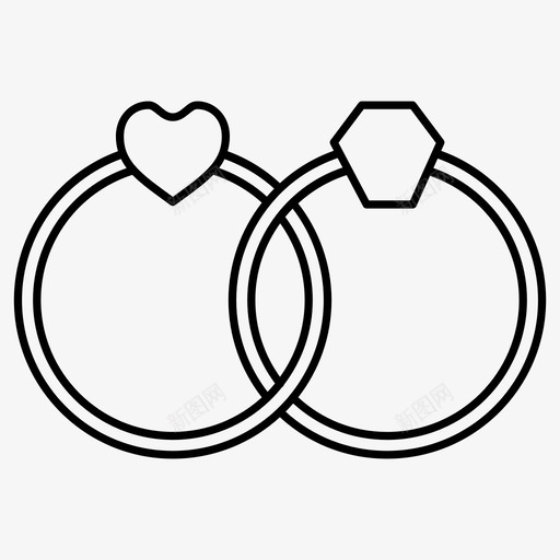 戒指钻石珠宝图标svg_新图网 https://ixintu.com 婚礼 戒指 珠宝 钻石