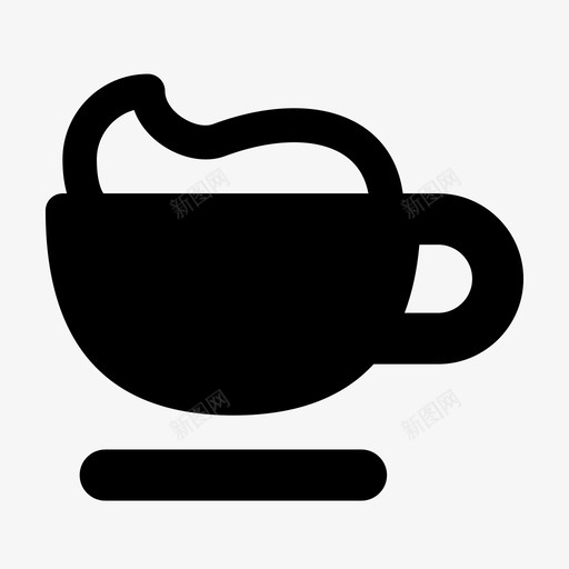 咖啡拿铁饮料杯子图标svg_新图网 https://ixintu.com jumpicon咖啡店雕文 咖啡拿铁 杯子 饮料 马克杯