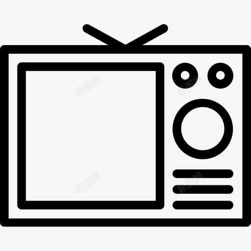 电视显示器多媒体图标svg_新图网 https://ixintu.com 多媒体 手表 显示器 电视 线路