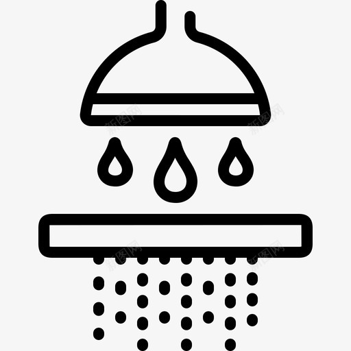 渗透淋浴图标svg_新图网 https://ixintu.com 淋浴 渗透