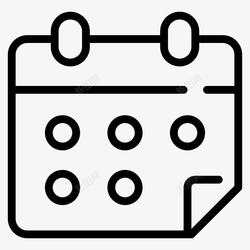 计划员约会日历图标svg_新图网 https://ixintu.com 事件 日历 日期 约会 计划员