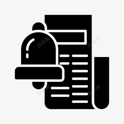 新闻通知警报铃图标svg_新图网 https://ixintu.com 报纸 新闻 警报 通知