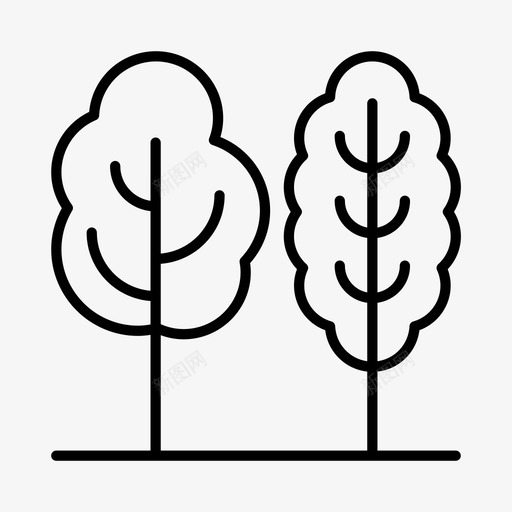 树木植物学花园图标svg_新图网 https://ixintu.com 公园 树木 植物学 自然 花园
