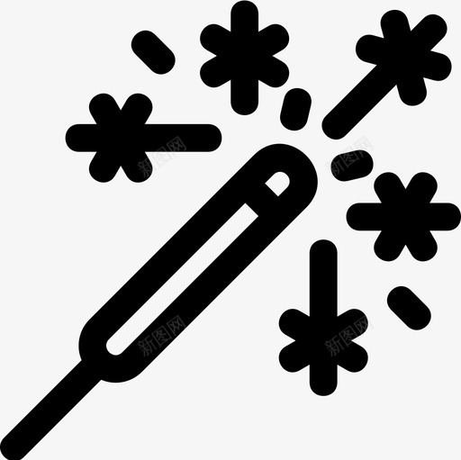 Sparkler新年46直线型图标svg_新图网 https://ixintu.com Sparkler 新年 直线 线型