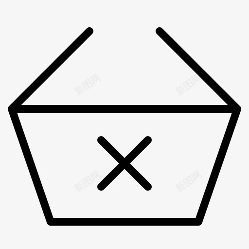 取消购物篮购物中心市场图标svg_新图网 https://ixintu.com 取消 市场 购物 购物中心 购物篮