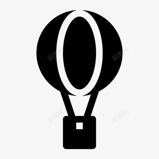 热气球箱子物流图标svg_新图网 https://ixintu.com 热气球 物流 箱子 运输
