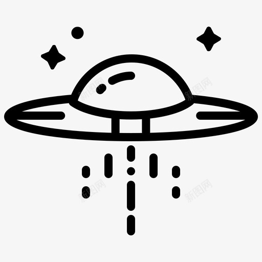 不明飞行物外星人太空船图标svg_新图网 https://ixintu.com 不明飞行物 外星人 太空船
