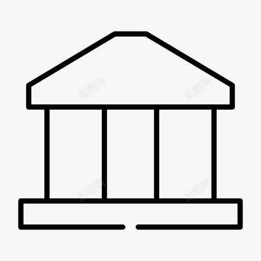 古建筑卫城博物馆图标svg_新图网 https://ixintu.com 博物馆 卫城 古建筑 管理ui间隙薄