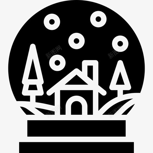 雪球圣诞193实心图标svg_新图网 https://ixintu.com 圣诞 实心 雪球
