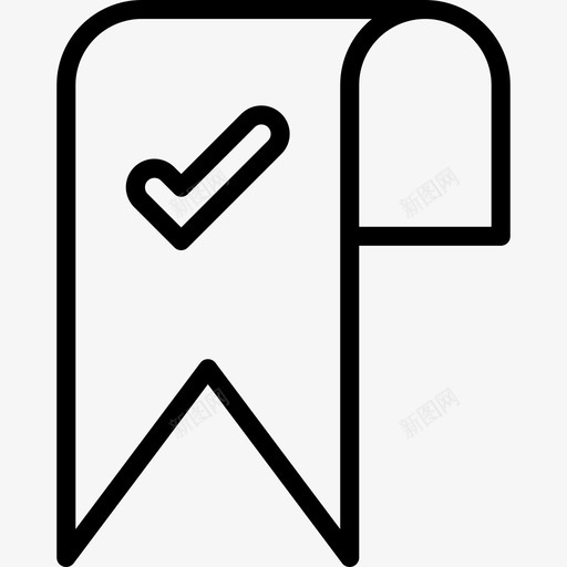 标签书签标签轮廓图标svg_新图网 https://ixintu.com 书签 标签 轮廓