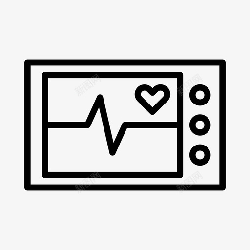 有氧运动健康心跳图标svg_新图网 https://ixintu.com 健康 医疗 心跳 有氧运动 监护仪 脉搏