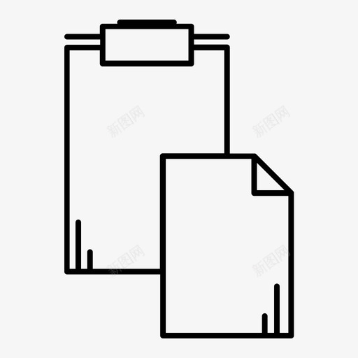 粘贴剪贴板图标svg_新图网 https://ixintu.com 剪贴板 工具 文件 文档 粘贴 设计