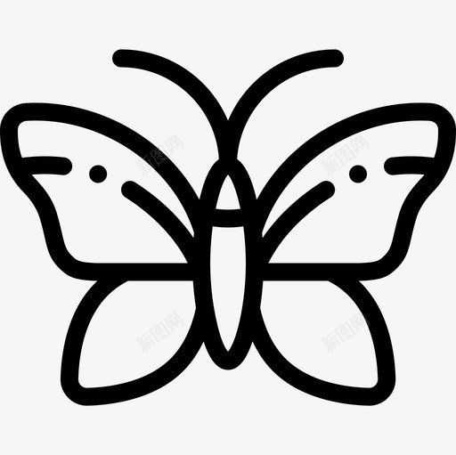 蝴蝶昆虫11线状图标svg_新图网 https://ixintu.com 昆虫11 线状 蝴蝶