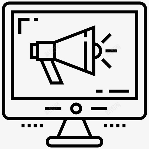 促销广告公告图标svg_新图网 https://ixintu.com 促销 公告 商业 媒体 广告 技能 推广 生活 社交 线图 计算机