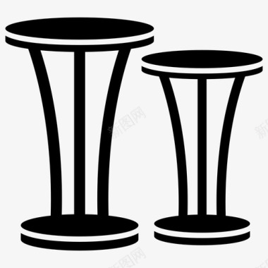 时尚的桌子家具现代的桌子图标图标