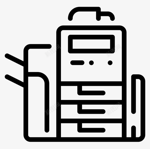 影印机文具和办公室8直线型图标svg_新图网 https://ixintu.com 办公室 影印机 文具 直线 线型