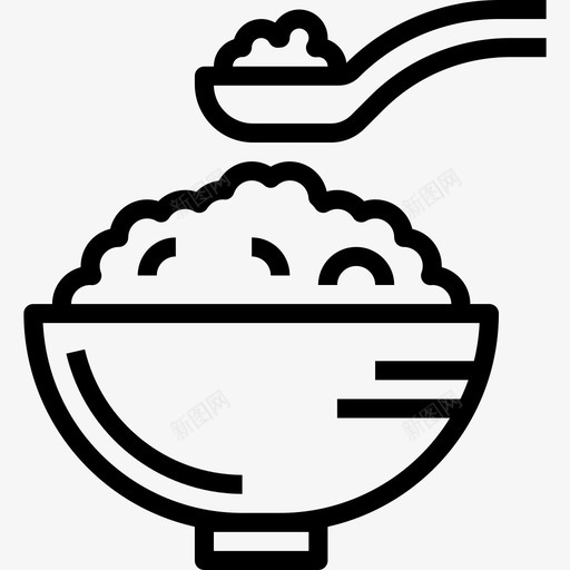 大米食品124直系图标svg_新图网 https://ixintu.com 大米 直系 食品124