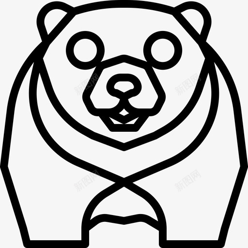 熊动物灰熊图标svg_新图网 https://ixintu.com 动物 哺乳动物 灰熊