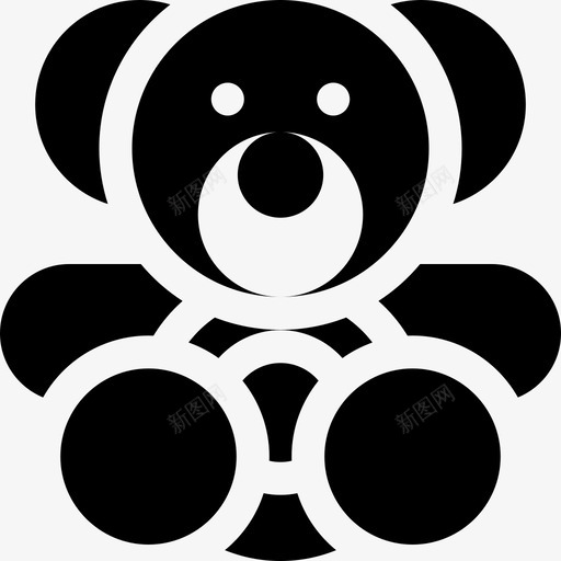 熊儿童玩具5填充图标svg_新图网 https://ixintu.com 儿童玩具 填充