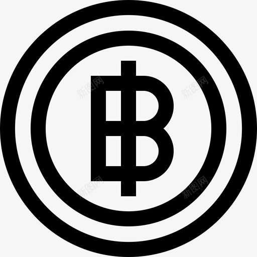 泰铢货币3直系图标svg_新图网 https://ixintu.com 泰铢 直系 货币3
