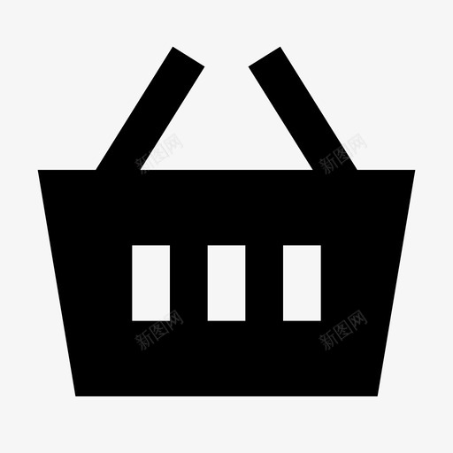 篮子袋子手推车图标svg_新图网 https://ixintu.com 商业 商店 手推车 篮子 结帐 袋子 购物