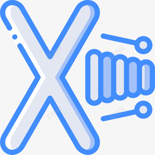 字母X语音4blue图标svg_新图网 https://ixintu.com blue 字母X 语音4