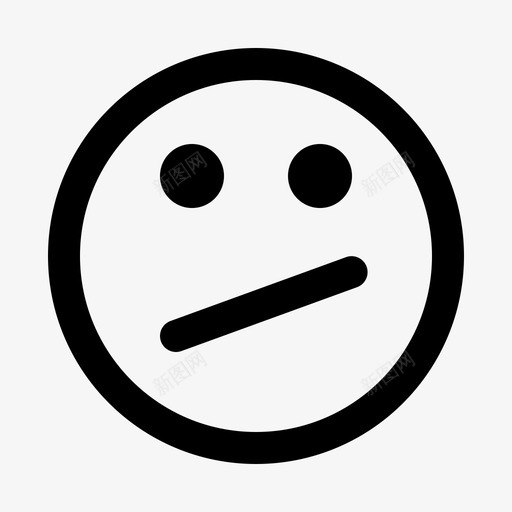 困惑表情表情线图标svg_新图网 https://ixintu.com 困惑 表情