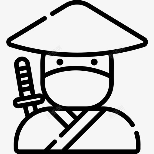 忍者忍者17线性图标svg_新图网 https://ixintu.com 忍者 线性