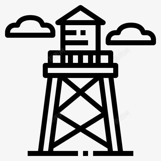 水塔沉积物水库图标svg_新图网 https://ixintu.com 手绘水塔 水塔 水库 沉积物 管道工