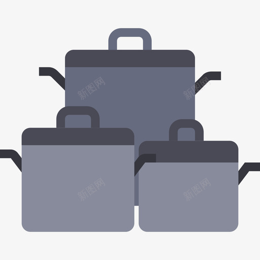 锅厨房和炊具3扁平图标svg_新图网 https://ixintu.com 厨房和炊具3 扁平 锅