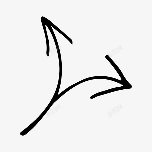 双箭头方向路径图标svg_新图网 https://ixintu.com 指针 方向 符号 箭头 路径