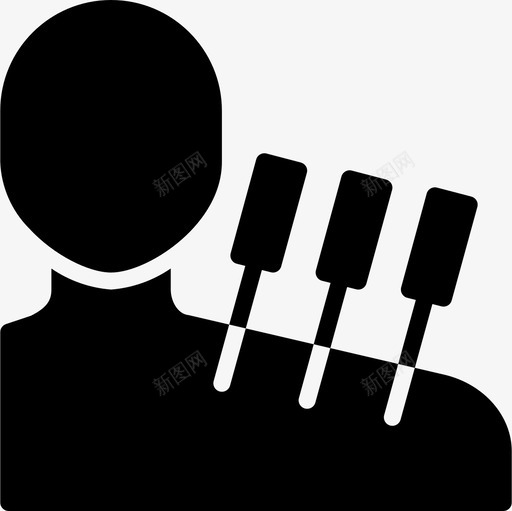 针灸44号医院填充图标svg_新图网 https://ixintu.com 44号医院 填充 针灸