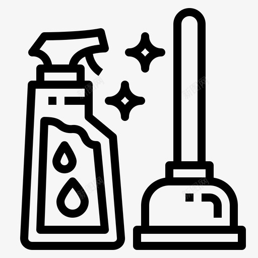 清洁剂化学品消毒剂图标svg_新图网 https://ixintu.com 化学品 橡胶 水管工 消毒剂 清洁剂