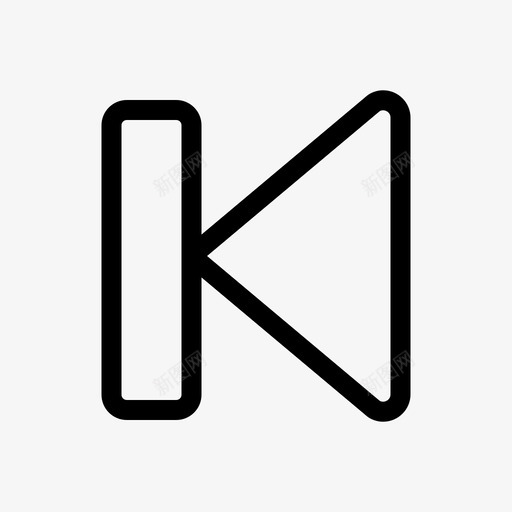 后退开始控制图标svg_新图网 https://ixintu.com ui 上一个 元素 后退 基本 基线 媒体 开始 控制