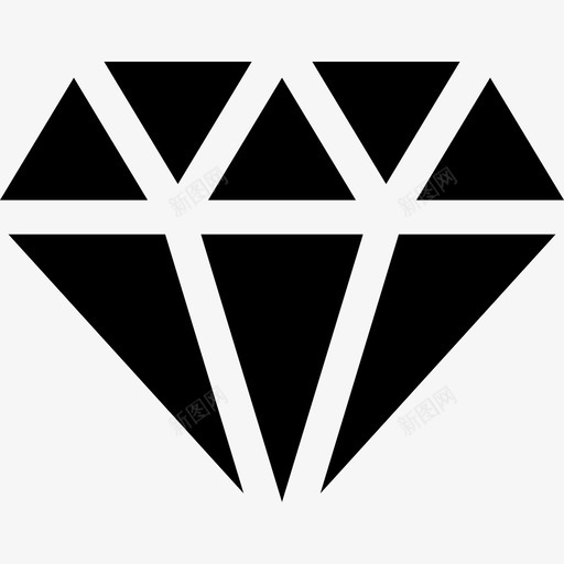 钻石成功38填充图标svg_新图网 https://ixintu.com 填充 成功 钻石