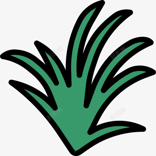柠檬草草本植物2线形颜色图标svg_新图网 https://ixintu.com 柠檬草 线形颜色 草本植物2