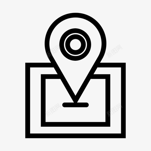 定位销地图地点图标svg_新图网 https://ixintu.com 位置 假期 地图 地点 定位销