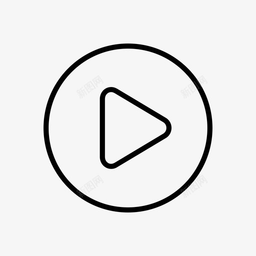 播放音乐播放按钮图标svg_新图网 https://ixintu.com 按钮 播放 视频 音乐