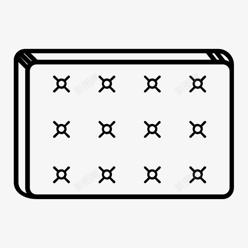 床垫床卧室图标svg_新图网 https://ixintu.com 卧室 床垫 弹簧 睡眠